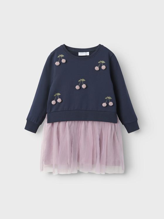 Name It Tüll Kleid Langarm Cherry Elderberry