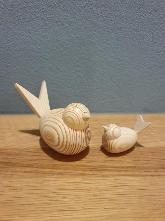 Holzvogel mini sitzend