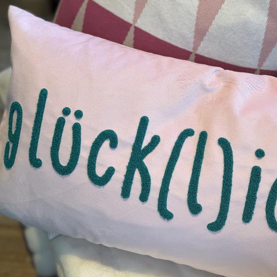 Pad Concept Kissenhülle Letters, glücklich rosa