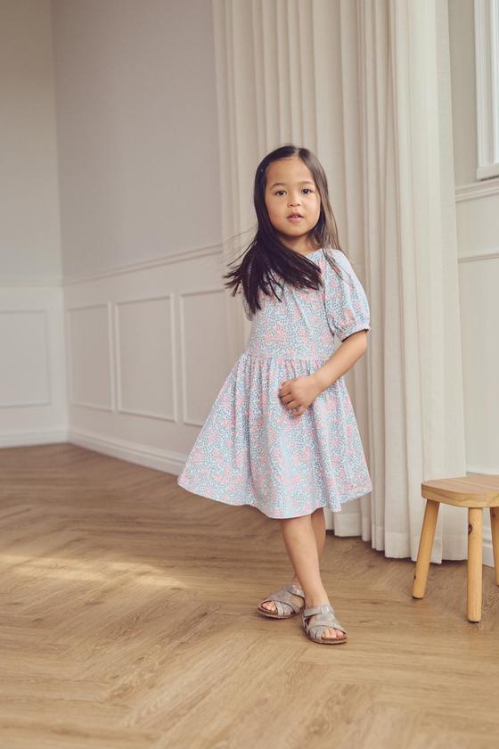 Müsli by Green Cotton Puff Swing Dress Petit Balsam Cream