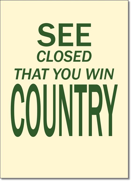 Denglisch Karte "See closed that you win country" - Sprüche - Best of Denglisch - tom bäcker - a-point-of-view - Spruch "Sieh zu, dass Du Land gewinnst"