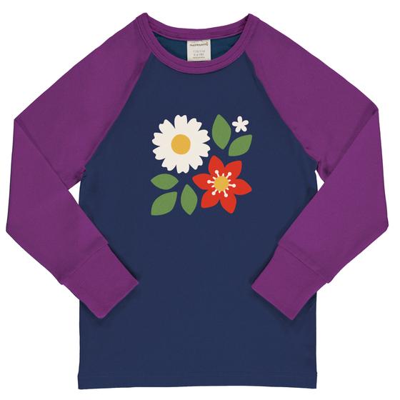 Raglanshirt "FLOWERS", Biobaumwolle, GOTS-zertifiziert