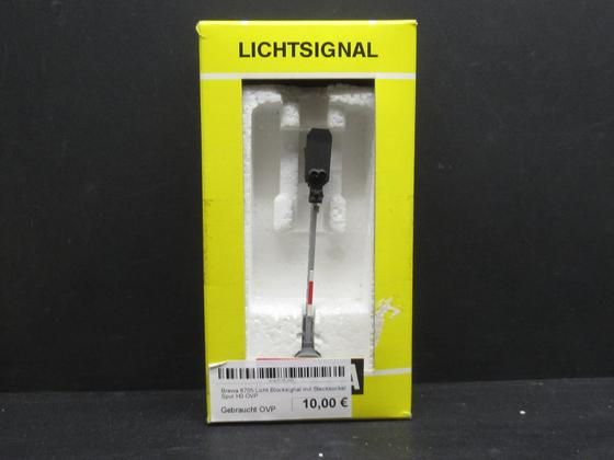 Brawa 8705 Licht Blocksignal mit Stecksockel (Glühlampen) Spur H0 OVP