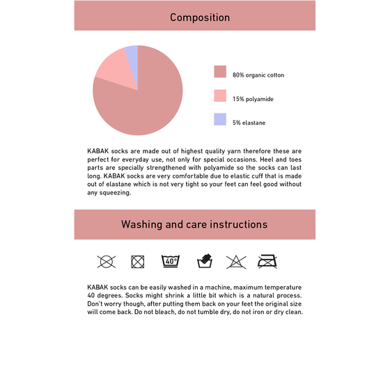 Organic Socken Pudel Blau oder Pink