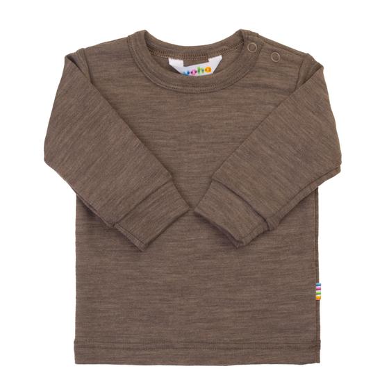 Joha Wolle Seide Langarmshirt Braun