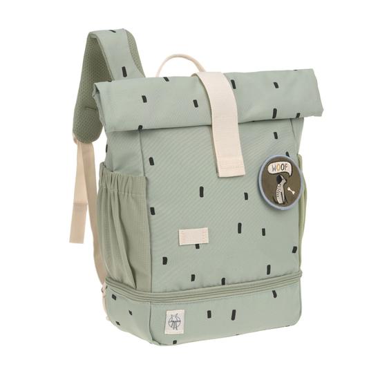 Lässig Kindergartenrucksack Rolltop - Happy Prints Oliv
