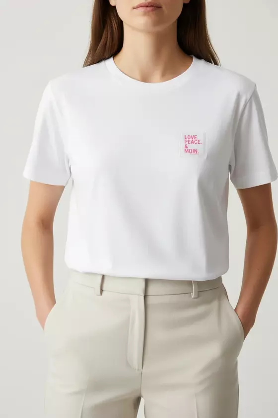 goldmarie LOVE PEACE MOIN T-Shirt - weiß - Unisex