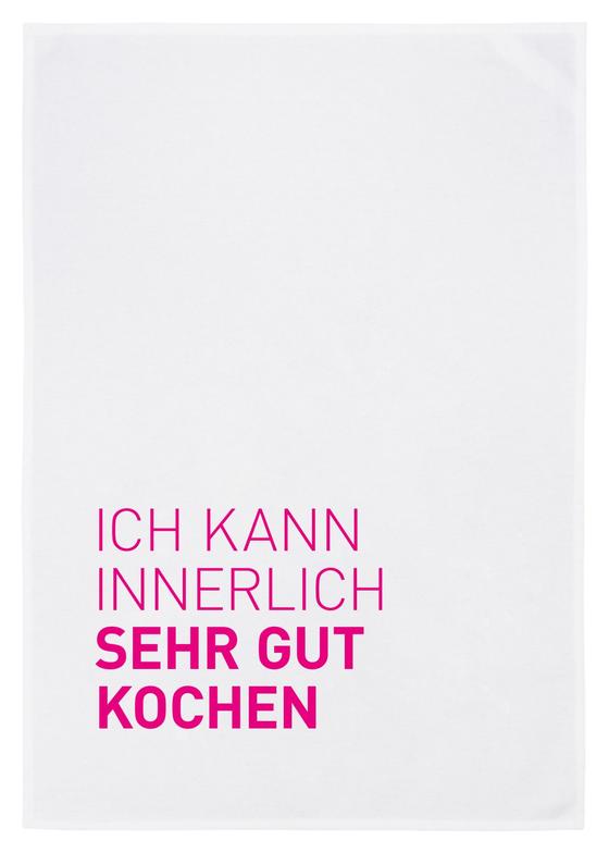 17;30 made in Hamburg Geschirrtuch ICH KANN INNERLICH... - weiß-neon-pink