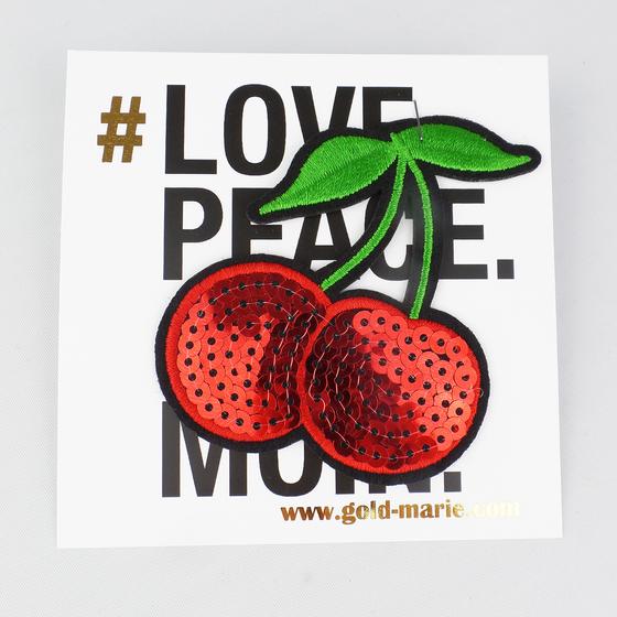 goldmarie Patches KIRSCHEN bunt rot-grün-schwarz 