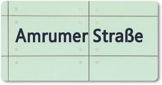 Amrumer Straße U-Bahnhof Souvenir Magnet Berlin von tom bäcker - U9 - Wedding - Leopoldplatz - Westhafen - Mitte