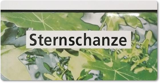 U-Bahn Hamburg Kühlschrankmagnet U-Bahnhof Sternschanze, Hochbahn Linie U3, tom bäcker Geschenkidee Hansestadt, Souvenir, Elbe, Dammtor, Holstenstrasse, Feldstrasse, Schlump