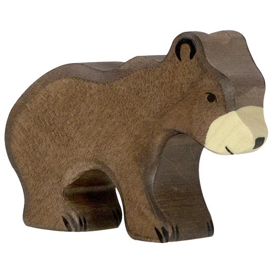 Holztiger Holztier Braunbär klein