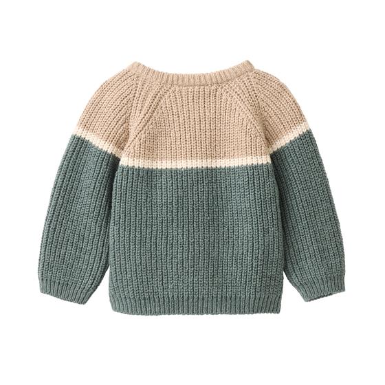 People wear Organic Strick Pullover Eukalyptus 