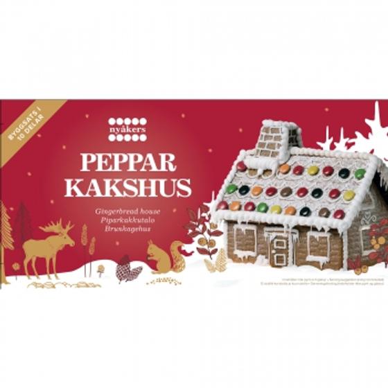 Nyåkers Pepparkakshus (300g Bausatz-Pfefferkuchenhaus, Ohne Deko)