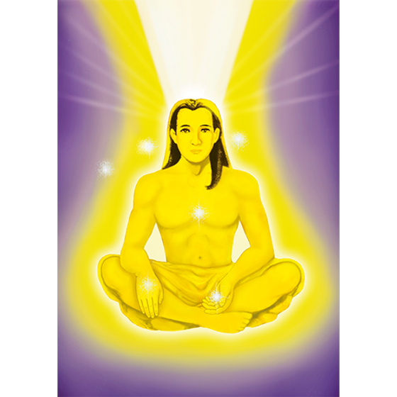 Goldener Körper eines großen Yogi Karte