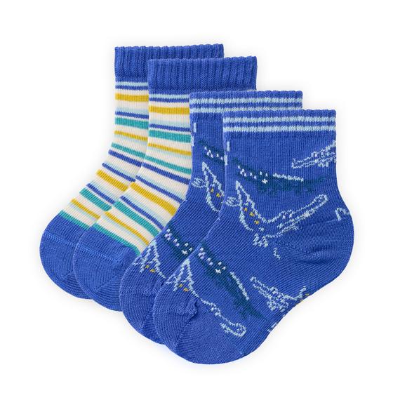 People wear Organic 2-er Pack Wassertiere Blau Gestreift