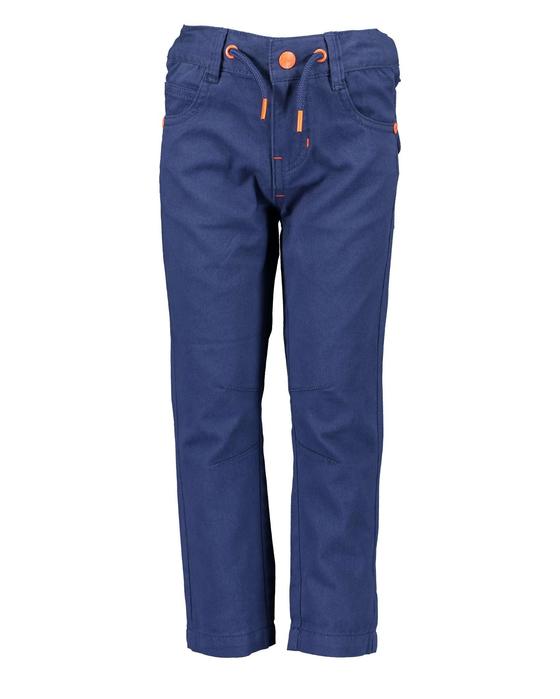 Hose mit Kordelzug, verstellbarer Bund, reine Baumwolle, blau