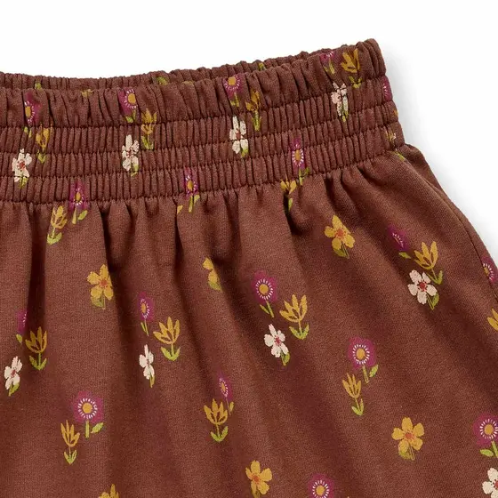 Sense Organics Sweat Skirt Malia Flowers Braun