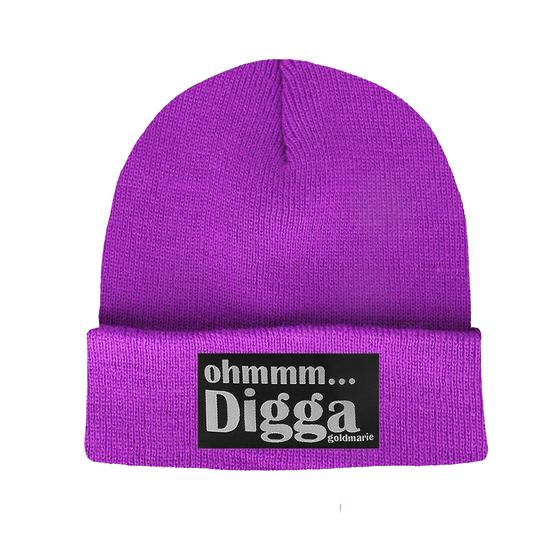 goldmarie Beanie Mütze OHMMM DIGGA - violett