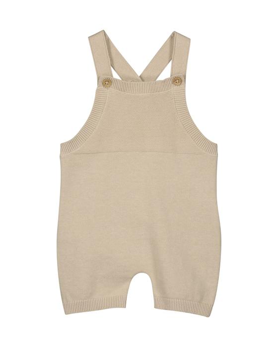 Strick-Latzshorts, Baumwolle, beige