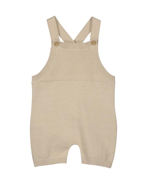 Strick-Latzshorts, Baumwolle, beige