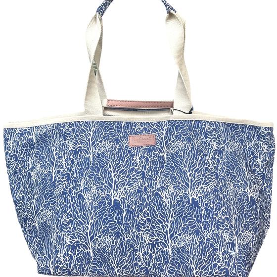 StrandtaStrandtasche Shopper Sommertasche Koralle Blausche Shopper Sommertasche Koralle Blau