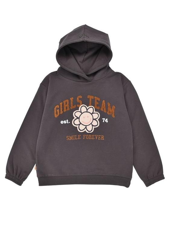 Sweatshirt "Girls Team", Baumwolle, graphit
