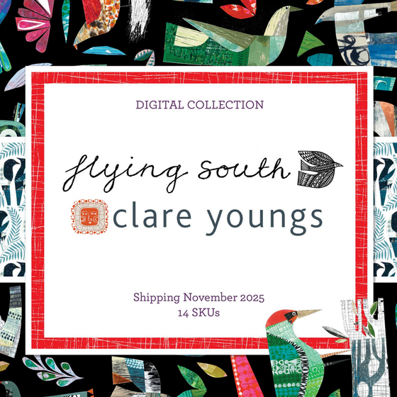 Stoffkollektion Flying South von Clare Youngs für Free Spirit Fabrics – Designerstoffe zum Taschen nähen Specht