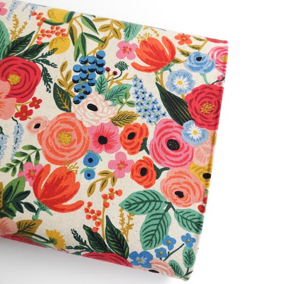 Cotton + Steel Canvas - Garden Party Pink Canvas Fabric - Wildwood -  Rifle Paper Co.