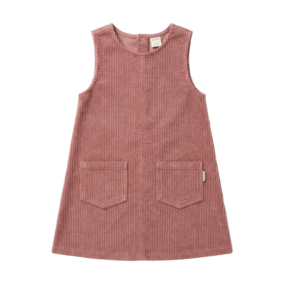 Cord-Kleid, Biobaumwolle, GOTS-zertifiziert, rosa