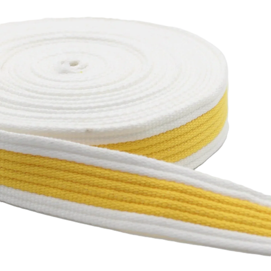 Gurtband gerippt 32mm cremeweiß