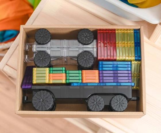 Connetix Magnetbausteine Transport Pack Rainbow 50 Teile