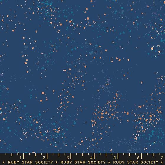 Speckled Bluebell Stoff von Ruby Star Society – moderner Baumwollstoff mit Sprenkelmuster zum Taschennähen