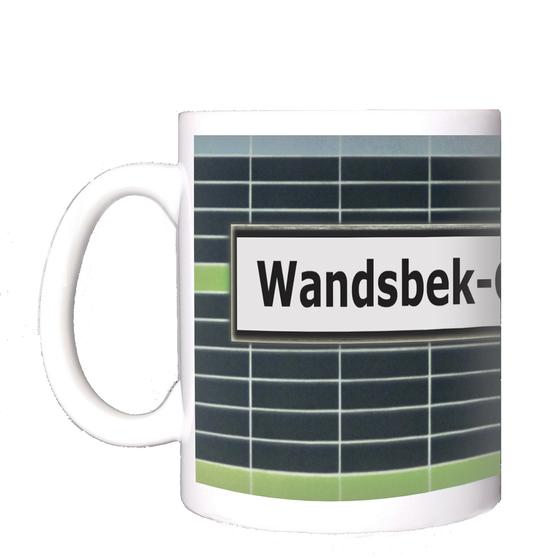 U-Bahn Hamburg Kaffeebecher Kaffeetasse U-Bahnhof Wandsbek Gartenstadt, Hochbahn Linie U1 U3, tom bäcker Geschenkidee Hansestadt, Souvenir, Elbe, Trabrennbahn, Alter Teichweg, Straßburger Straße, #lieblingstasse