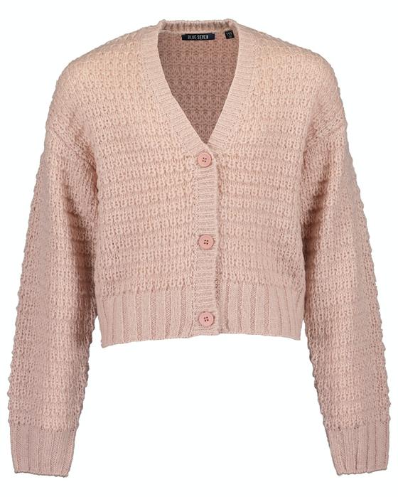 Strickjacke mit V-Ausschnitt, mauve