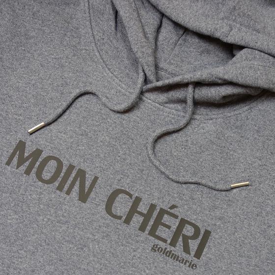 goldmarie Hoodie MOIN CHÉRI - graublau meliert schwarz - Unisex 