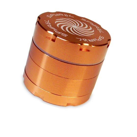 Grinder, Spyräl, Aluminium, Sieb, 40mm, Schwarz