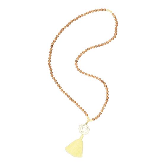 Solarplexus-Chakra Mala „I am strong" mit Messing