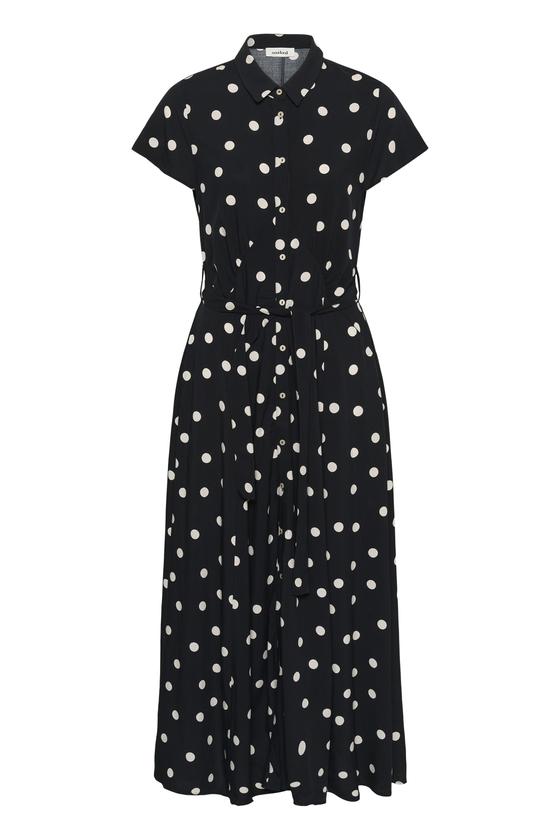SOAKED Maxi Kleid gepunktet SLArjana 30404807 - schwarz-creme