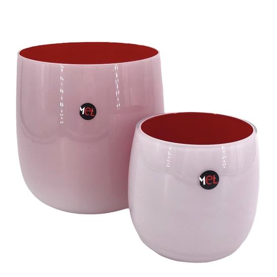 Mel Vase "Happy Spring" mittel, dunkelrot