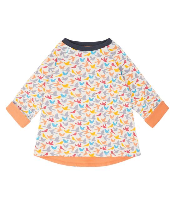 Wende-Langarmshirt, 2-in-1-Shirt mit Vögelchen-Print, koralle