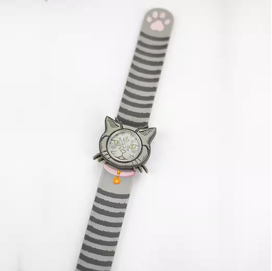 Time Pals by MAVA Kinder Armbanduhr Katze - grau