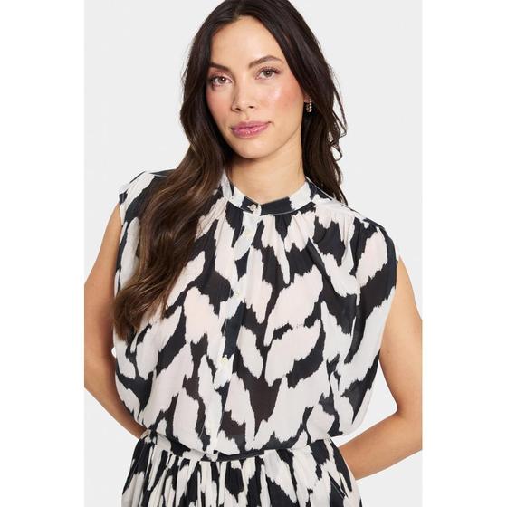 SAINT TROPEZ Blusen Top KelsieSZ 30514026 - gemustert - schwarz-weiß 