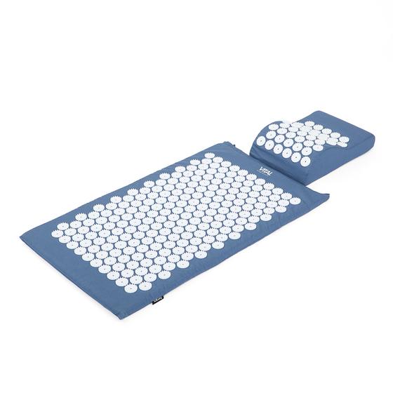 Vital Akupressurmatte & Kissen Set blau