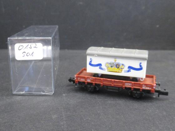 Arnold 0152 301 Jubiläums-Sonderwagen Circus Krone Niederbordwagen mit Gerätewagen DB Spur N