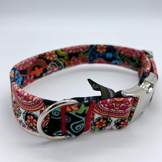 Halsband M - Skulls Samt