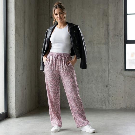 goldmarie Hose I BELIEVE IN DISCO  - Leo Muster - rose-silber 