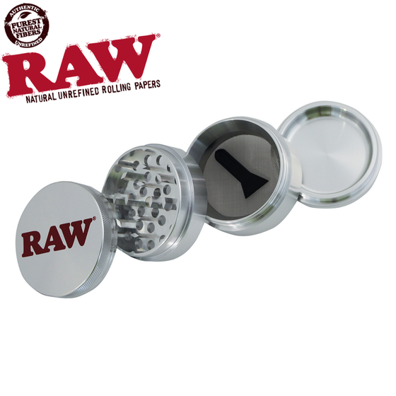 Grinder, RAW®, Aluminium, 4-teilig