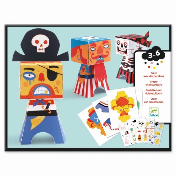 Papierkunst, Gestalten mit Rubbelbildern - Piraten