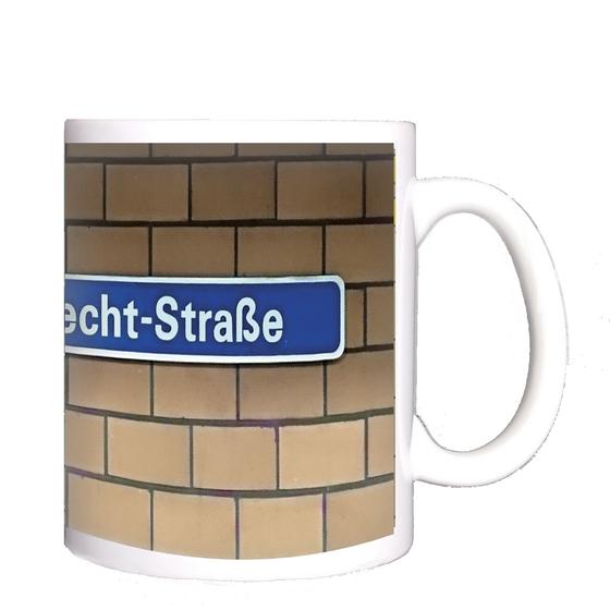 U-Bahnhof Kaffeebecher Kaffeetasse U-Bahnhof Karl-Liebknecht-Straße Linie U41 von tom bäcker Geschenkidee Berlin Dortmund Hörde, Wilhelm van Vloten Straße Alexanderplatz 